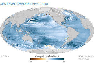 2020 Global Sea Level Rise Map